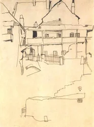 Study for the Painting House with Shingle Roof